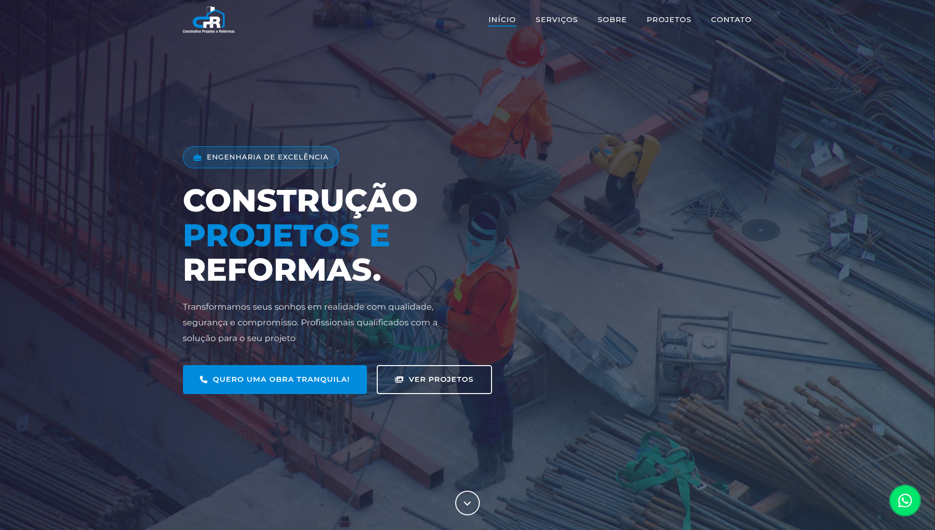 Landing Page Construtiva Projetos e Reformas
